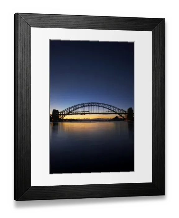 Framed Print : Australia, New South Wales, Sydney, Sydney Harbour Bridge and Sydney Opera House at Dawn Framed Print : Australia, New South Wales, Sydney, Sydney Harbour Bridge and Sydney Opera House at Dawn