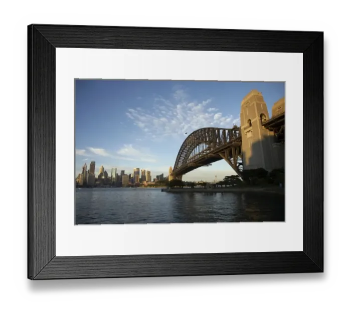 Framed Print : Australia, New South Wales, Sydney, First Light on Sydney Harbour Bridge and Central Business District Framed Print : Australia, New South Wales, Sydney, First Light on Sydney Harbour Bridge and Central Business District