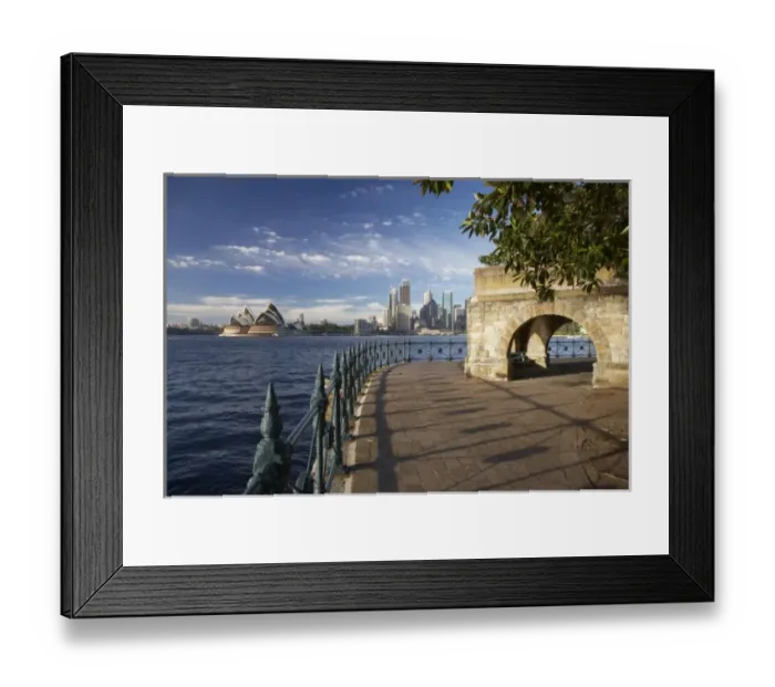 Framed Print : Australia, New South Wales, Sydney, Stone Archway, Milsons Point, and Sydney Opera House