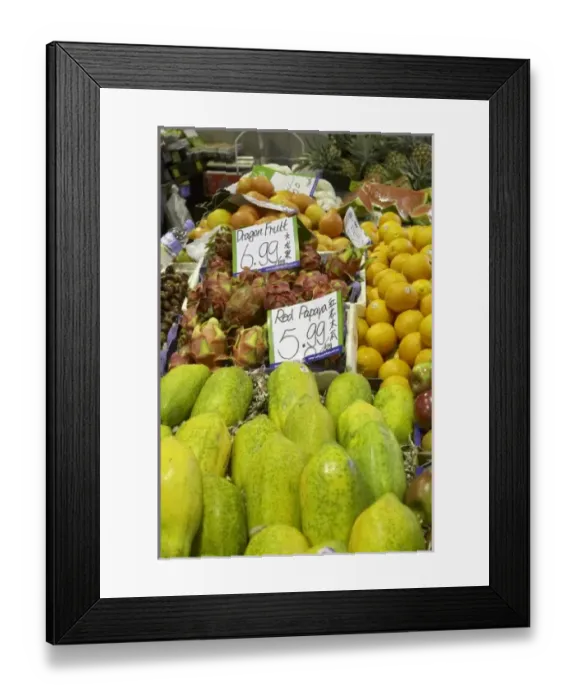 Framed Print : Australia, New South Wales, Sydney, Produce Stall, Paddys Market, Haymarket