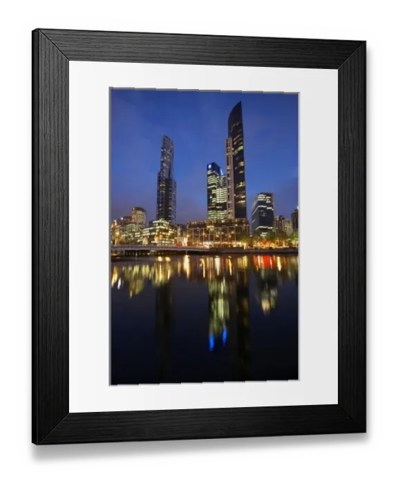 Framed Print : Australia, Victoria, Melbourne, Skyscrapers including Eureka Tower and Queens Bridge Framed Print : Australia, Victoria, Melbourne, Skyscrapers including Eureka Tower and Queens Bridge