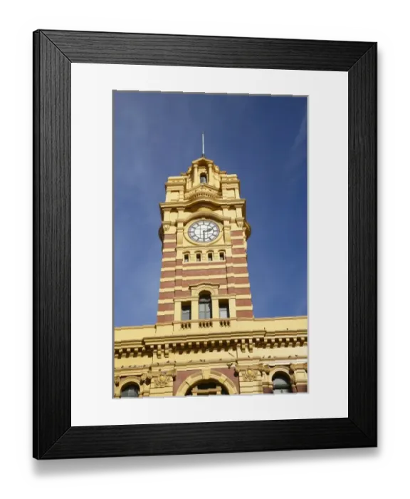 Framed Print : Australia, Victoria, Melbourne, Clock Tower, Flinders Street Station