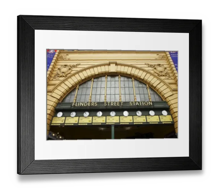 Framed Print : Australia, Victoria, Melbourne, Under the Clocks, Flinders Street Station Framed Print : Australia, Victoria, Melbourne, Under the Clocks, Flinders Street Station