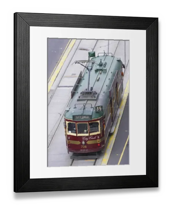 Framed Print : Australia, Victoria, Melbourne, Circle Tram Framed Print : Australia, Victoria, Melbourne, Circle Tram
