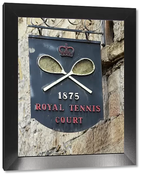 Australia. Sign for Royal Tennis Court (1875), Hobart, Tasmania, Australia