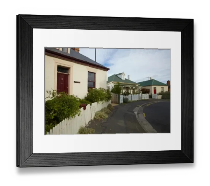 Framed Print : Historic Houses, Arthur Circus, Battery Point, Hobart, Tasmania, Australia Framed Print : Historic Houses, Arthur Circus, Battery Point, Hobart, Tasmania, Australia