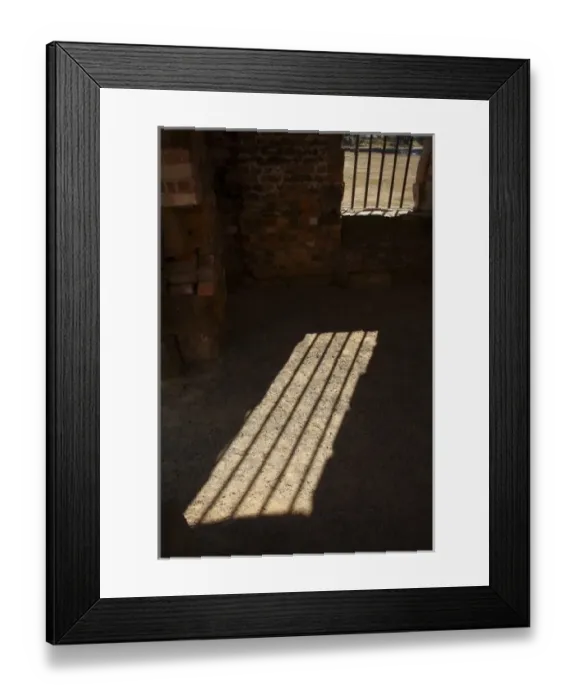 Framed Print : Australia. Prison Bars, Penitentiary Ruins, Port Arthur Historic Penal Colony