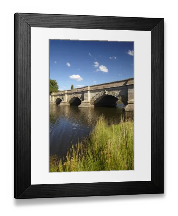 Framed Print : Historic Ross Bridge, and Macquarie River, Ross, Midlands, Tasmania, Australia