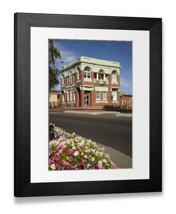 Framed Print : Flowers and Historic Building, Wynyard, North Western Tasmania, Australia Framed Print : Flowers and Historic Building, Wynyard, North Western Tasmania, Australia