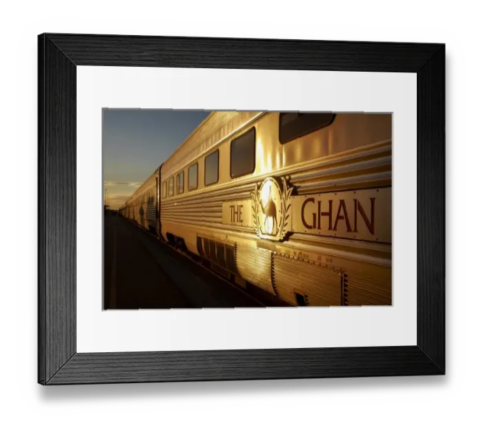 Framed Print : Last light on Ghan Train, Katherine, Northern Territory, Australia Framed Print : Last light on Ghan Train, Katherine, Northern Territory, Australia