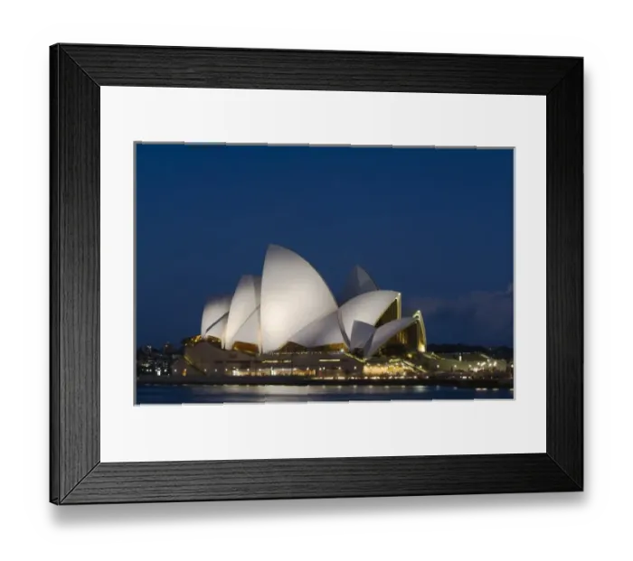 Framed Print : Australia, Sydney. Opera House at night on waterfront Framed Print : Australia, Sydney. Opera House at night on waterfront