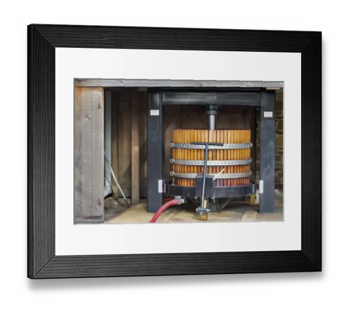 Framed Print : Australia, Barossa Valley, Krondorf. One of two newly-made hydraulic basket Framed Print : Australia, Barossa Valley, Krondorf. One of two newly-made hydraulic basket