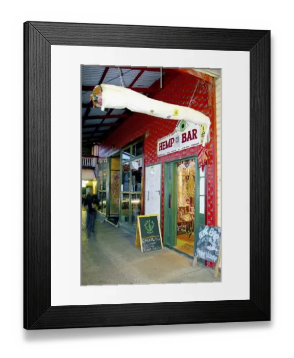 Framed Print : Nimbin, Australia. A hemp stores in the citys of Nimbin Framed Print : Nimbin, Australia. A hemp stores in the citys of Nimbin