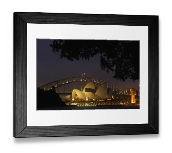 Framed Print : Australia. Sydney Opera House with Sydney Harbour Bridge at night. Sydney NSW AUSTRALIA Framed Print : Australia. Sydney Opera House with Sydney Harbour Bridge at night. Sydney NSW AUSTRALIA