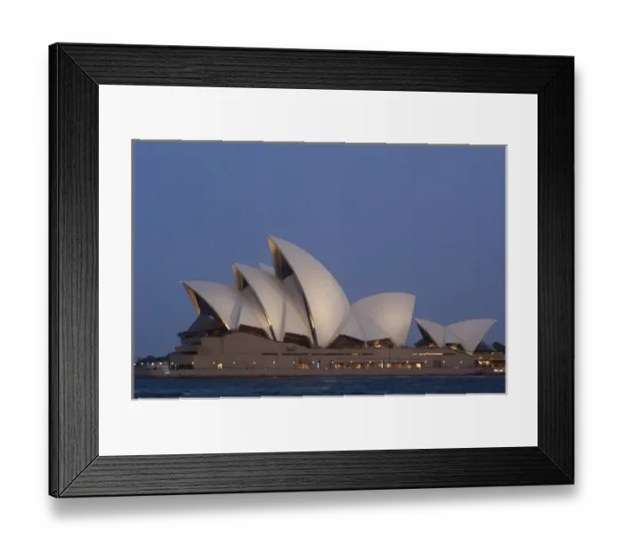 Framed Print : Sydney Opera House at dusk. Bennelong Point. Sydney. AUSTRALIA Framed Print : Sydney Opera House at dusk. Bennelong Point. Sydney. AUSTRALIA