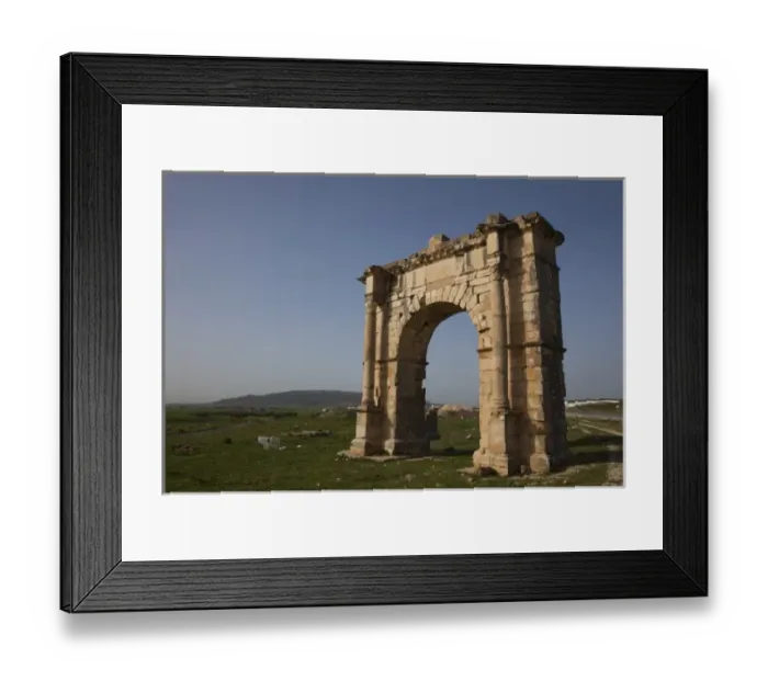 Framed Print : Tunisia, Central Western Tunisia, Dougga, Roman-era arch on Route P5 Framed Print : Tunisia, Central Western Tunisia, Dougga, Roman-era arch on Route P5