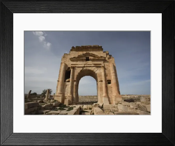 Framed Print : Tunisia, Central Western Tunisia, Makthar, ruins of the Roman-era city of Mactaris