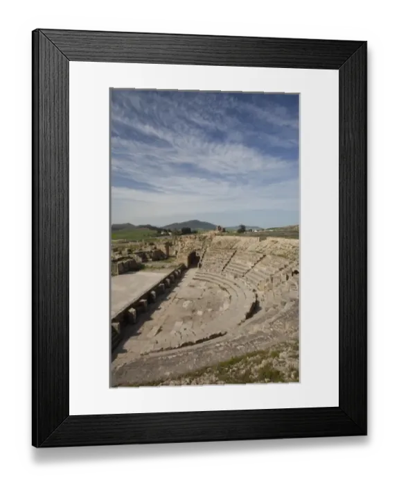 Framed Print : Tunisia, Northern Tunisia, Bulla Regia, ruins of underground Roman-era villas, theater Framed Print : Tunisia, Northern Tunisia, Bulla Regia, ruins of underground Roman-era villas, theater