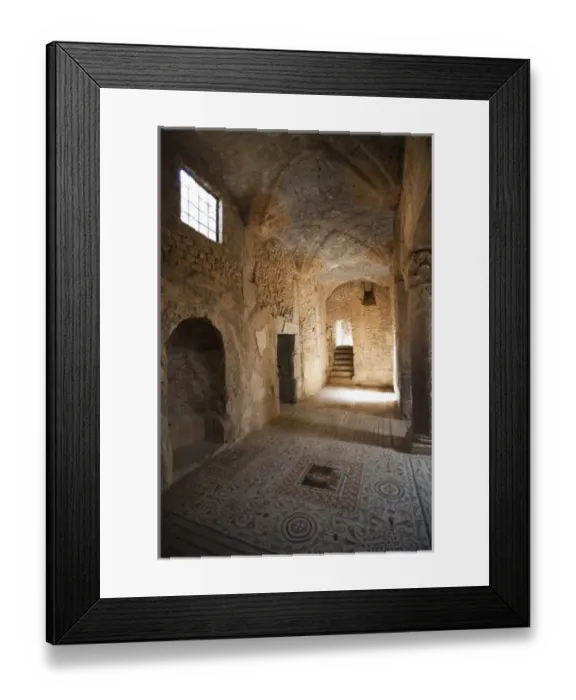 Framed Print : Tunisia, Northern Tunisia, Bulla Regia, ruins of underground Roman-era villas, House of Amphitrite