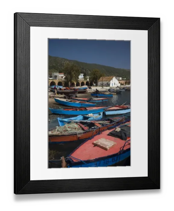 Framed Print : Tunisia, Northern Tunisia, Ghar el-Melh, small harbor Framed Print : Tunisia, Northern Tunisia, Ghar el-Melh, small harbor