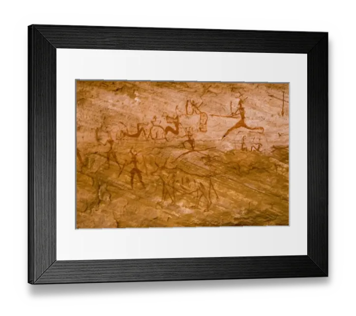 Framed Print : Libya, Fezzan, Akakus, prehistoric graffiti Framed Print : Libya, Fezzan, Akakus, prehistoric graffiti