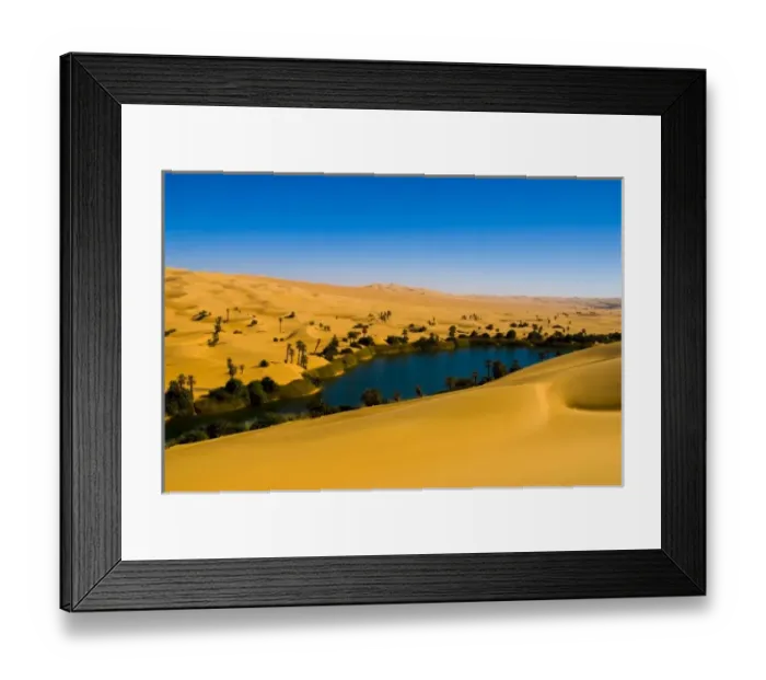 Framed Print : Libya, Fezzan, desert Erg Ubari, Umm el Maa lake Framed Print : Libya, Fezzan, desert Erg Ubari, Umm el Maa lake
