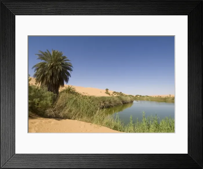 Framed Print : Mafu lake, Erg Awbari, Sahara desert, Fezzan, Libya Framed Print : Mafu lake, Erg Awbari, Sahara desert, Fezzan, Libya