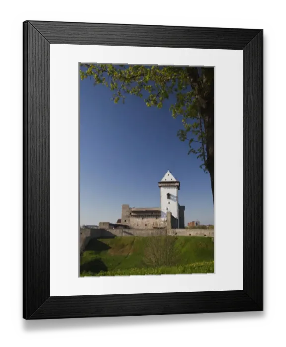 Framed Print : Estonia, Northeastern Estonia, Narva, Narva Castle, 13th century, morning Framed Print : Estonia, Northeastern Estonia, Narva, Narva Castle, 13th century, morning