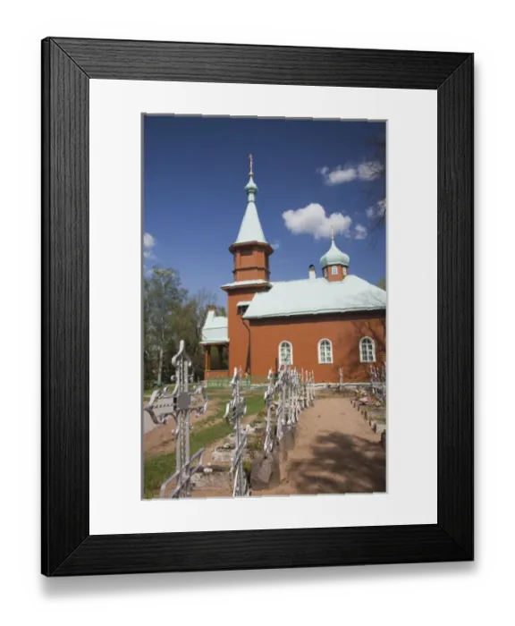 Framed Print : Estonia, Northeastern Estonia, Kuremae, Russian Orthodox Puhtitsa Convent, b. 1895