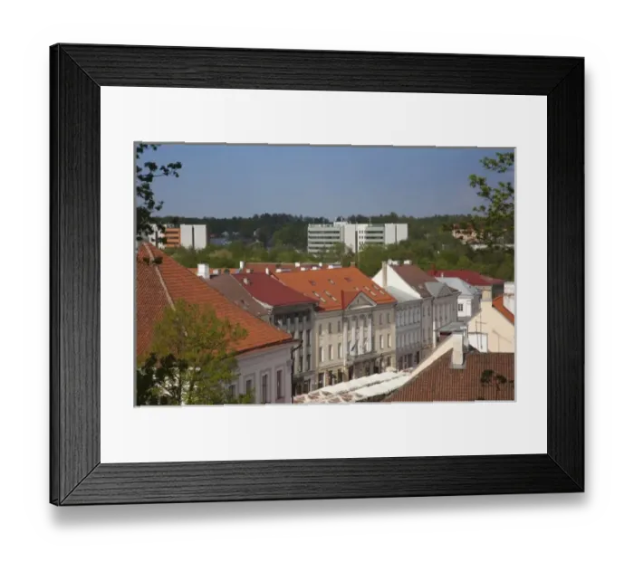 Framed Print : Estonia, Southeastern Estonia, Tartu, Toomemagi, Cathedral Hill, elevated town view Framed Print : Estonia, Southeastern Estonia, Tartu, Toomemagi, Cathedral Hill, elevated town view