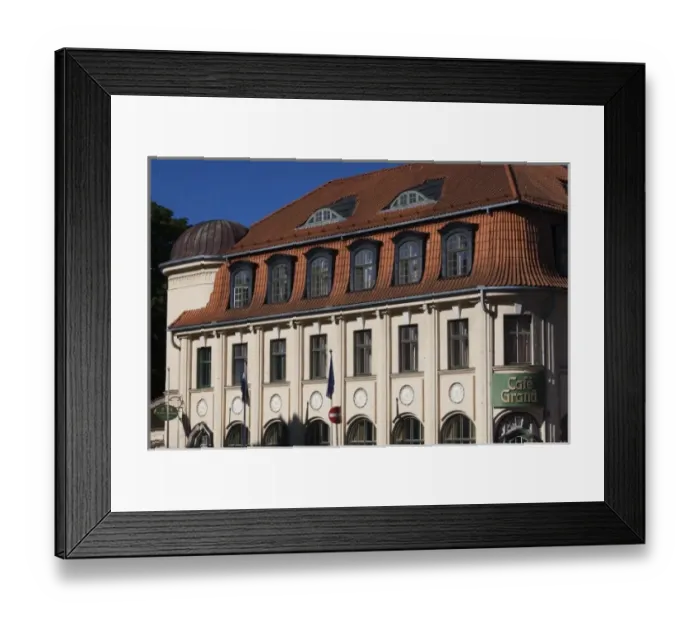 Framed Print : Estonia, Southwestern Estonia, Parnu, Art-nouveau-Jugendstil style, Grand Cafe building