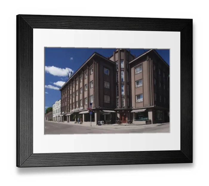 Framed Print : Estonia, Southwestern Estonia, Viljandi, art-deco Grand Hotel Viljandi, b. 1938