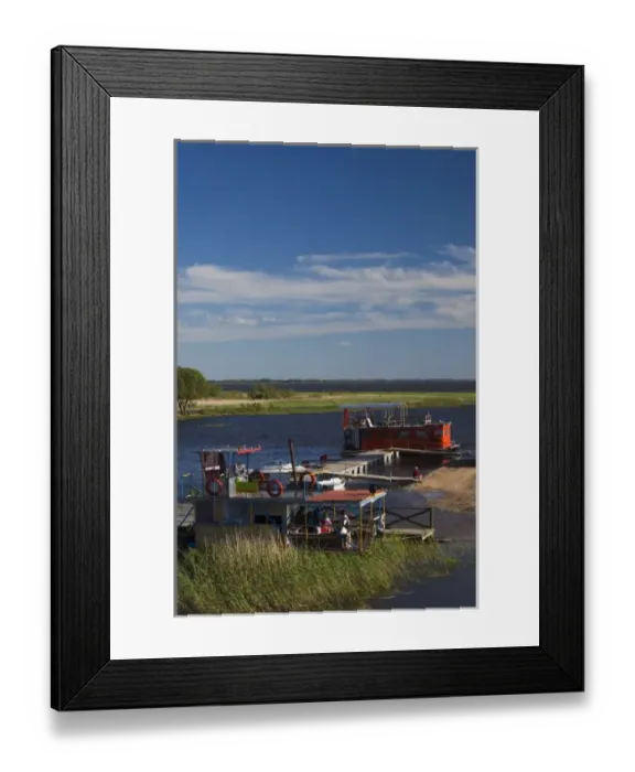 Framed Print : Estonia, Southwestern Estonia, Vorts Jarv lake area, Vaibla, small harbor on Vorts