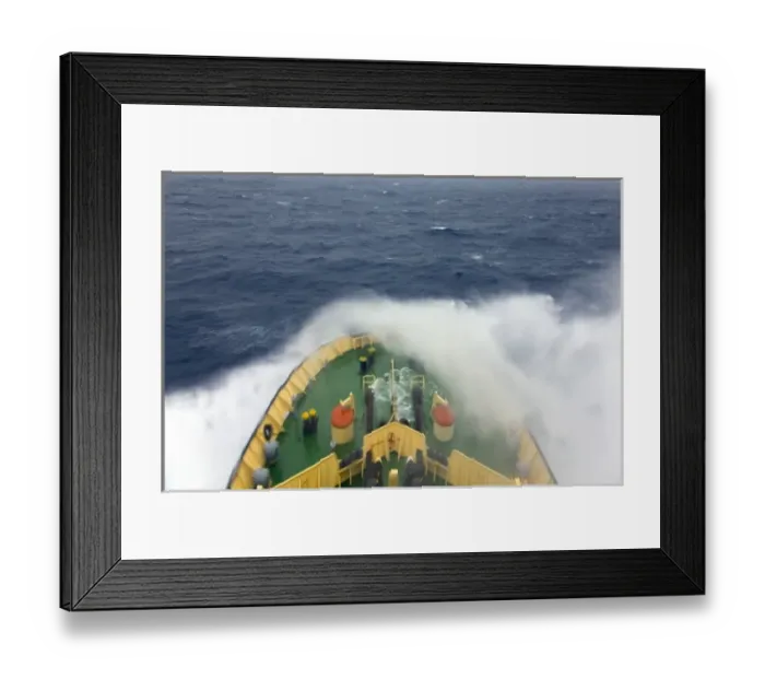 Framed Print : Ship navigating in the ocean through rough water, Antarctica Framed Print : Ship navigating in the ocean through rough water, Antarctica