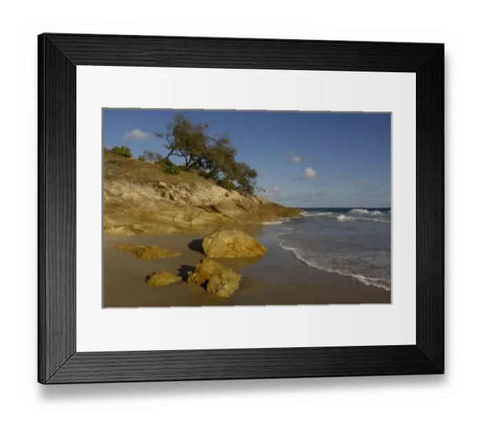 Framed Print : Beachhead on North Stradbroke Island off Queensland coast. AUSTRALIA Framed Print : Beachhead on North Stradbroke Island off Queensland coast. AUSTRALIA