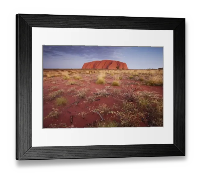 Framed Print : Australia, Northern Territory, Uluru-Kata Tjuta National Park. Red sand desert surrounding