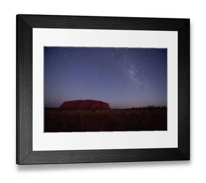 Framed Print : Australia, Northern Territory, Uluru-Kata Tjuta National Park. Stars circle above Framed Print : Australia, Northern Territory, Uluru-Kata Tjuta National Park. Stars circle above