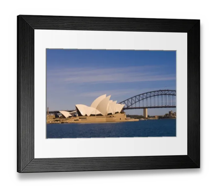 Framed Print : Opera House and Harbour Bridge, Sydney, New South Wales, Australia Framed Print : Opera House and Harbour Bridge, Sydney, New South Wales, Australia