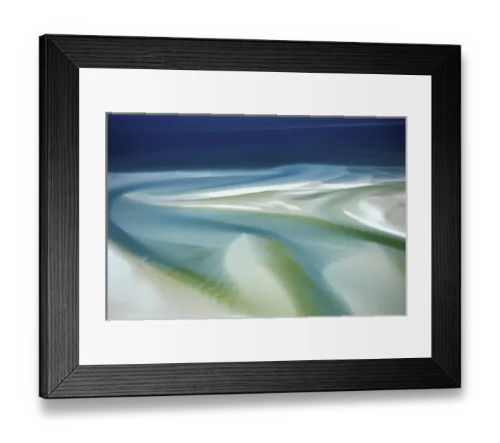 Framed Print : Australia, Whitsunday Island, Hill Inlet. Sand and water pattern