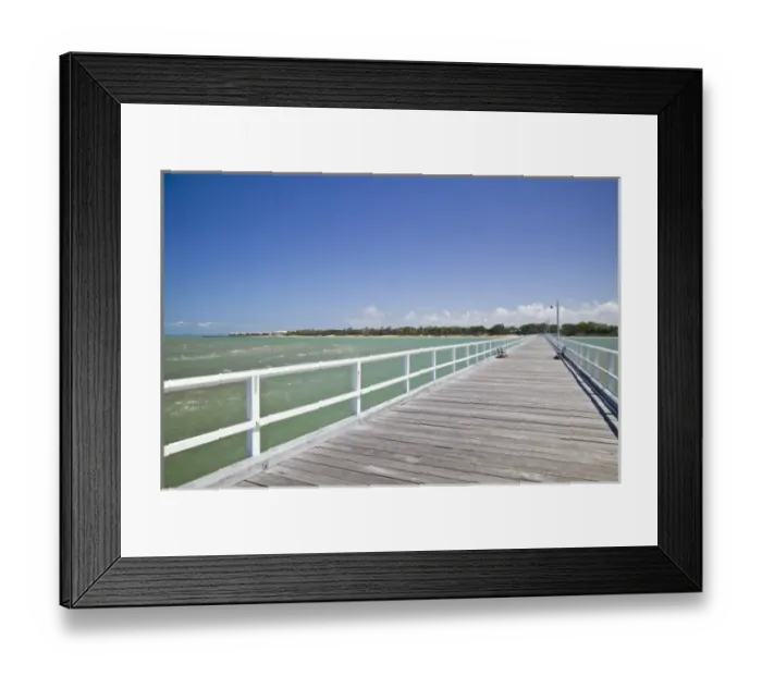 Framed Print : Australia, Queensland, Fraser Coast, Hervey Bay. Urangan Pier on Hervy Bay Framed Print : Australia, Queensland, Fraser Coast, Hervey Bay. Urangan Pier on Hervy Bay