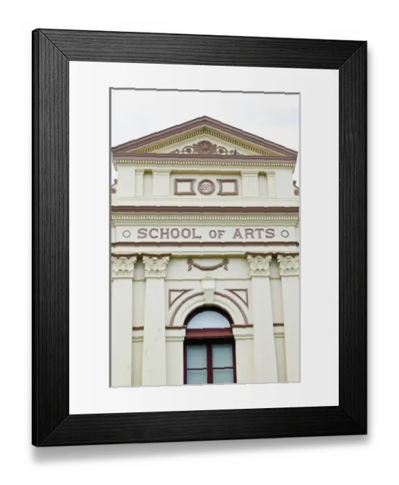 Framed Print : Australia, Queensland, Fraser Coast, Maryborough. Exterior of the School of Arts Building