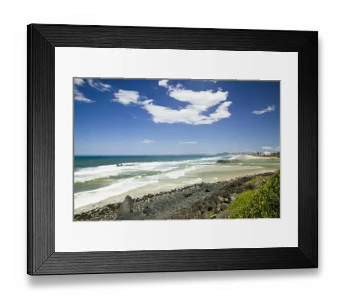 Framed Print : Australia, Queensland, Gold Coast, Burleigh Heads. Seaside View from Burleigh Head National Park Framed Print : Australia, Queensland, Gold Coast, Burleigh Heads. Seaside View from Burleigh Head National Park