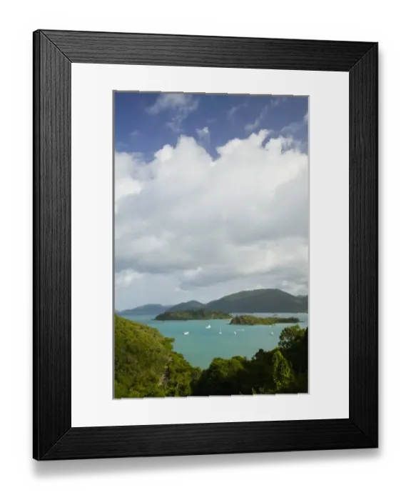 Framed Print : Australia, Queensland, Whistsunday Coast, Airlie Beach. Landscape in Shute Harbour Framed Print : Australia, Queensland, Whistsunday Coast, Airlie Beach. Landscape in Shute Harbour
