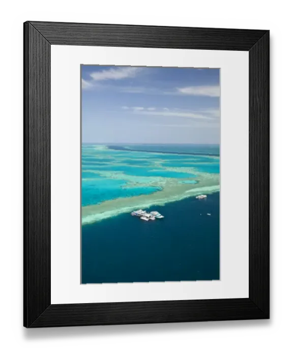 Framed Print : Australia, Queensland, Whitsunday Coast, Great Barrier Reef. Aerial of the Great Framed Print : Australia, Queensland, Whitsunday Coast, Great Barrier Reef. Aerial of the Great
