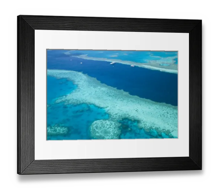 Framed Print : Australia, Queensland, Whitsunday Coast, Great Barrier Reef. Aerial of the Great Framed Print : Australia, Queensland, Whitsunday Coast, Great Barrier Reef. Aerial of the Great