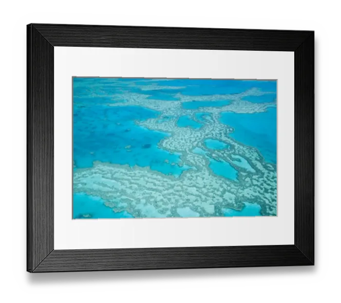 Framed Print : Australia, Queensland, Whitsunday Coast, Great Barrier Reef. Aerial of the Great Framed Print : Australia, Queensland, Whitsunday Coast, Great Barrier Reef. Aerial of the Great