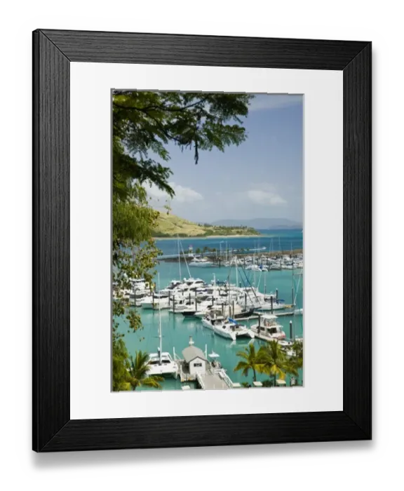 Framed Print : Australia, Queensland, Whitsunday Coast, Hamilton Island. Hamilton Island Harbour Framed Print : Australia, Queensland, Whitsunday Coast, Hamilton Island. Hamilton Island Harbour
