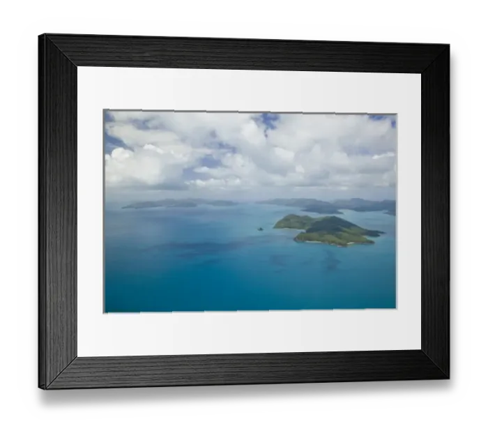 Framed Print : Australia, Queensland, Whitsunday Coast, Whitsunday Islands. Aerial View over Framed Print : Australia, Queensland, Whitsunday Coast, Whitsunday Islands. Aerial View over