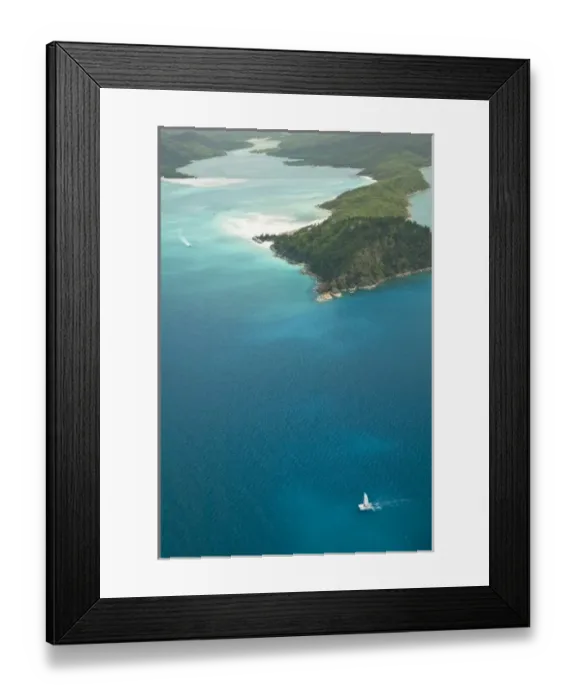 Framed Print : Australia, Queensland, Whitsunday Coast, Whitsunday Islands. Aerial View of Whitehaven Beach Framed Print : Australia, Queensland, Whitsunday Coast, Whitsunday Islands. Aerial View of Whitehaven Beach