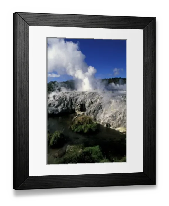 Framed Print : Oceania, New Zealand, Rotorua. The Famous Pohutu Geysers that make up the Whakarewarewa Framed Print : Oceania, New Zealand, Rotorua. The Famous Pohutu Geysers that make up the Whakarewarewa